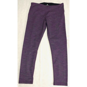 TUFF ATHLETICS Size L Womens Purple Stretch Pull On Athletic Ankle Leggings